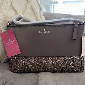 New authentic Kate Spade cityscape glitter crossbody handbag.